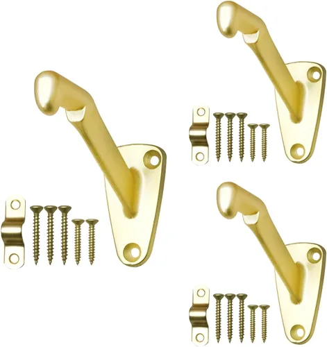 Miniatura 12 de Soporte de barandilla resistente montado en la pared bronce antiguo estilo V, paquete de 3 HOWTOOL