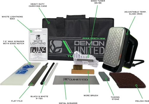 Miniatura 2 de DEMON UNITED USA Bronze Edition Kit de afinación de esquí y snowboard con cera para esquí y snowboard para todas las estaciones, hierro de cera