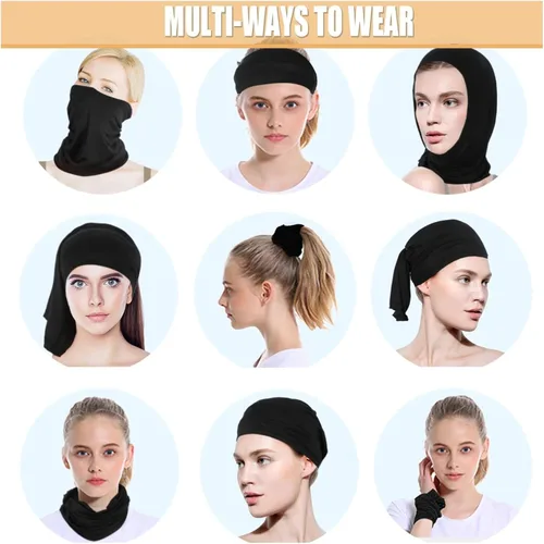 Miniatura 5 de Polaina para el cuello Bandana Máscara facial: Paquete de 6 máscaras de cocodrilo refrescante, bufanda para el cuello de esquí, cubierta facial