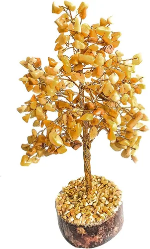 Miniatura 3 de Árbol de la vida de chakras de aventurina amarilla, árbol de cristal para energía positiva, decoración de Feng Shui, árbol de piedras preciosas