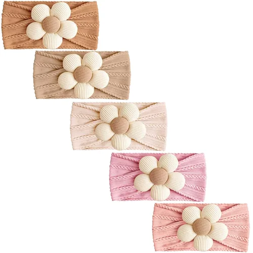 Miniatura 11 de 30 diademas de gasa para niñas pequeñas, suaves y elásticas, accesorios para el cabello para bebés, niñas, recién nacidos, bebés y niños pequeños