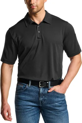 Miniatura 9 de CQR Camiseta polo táctica para hombre, de manga corta, ligera y con Dry Fit, tela piqué, FPU 50+, para exteriores