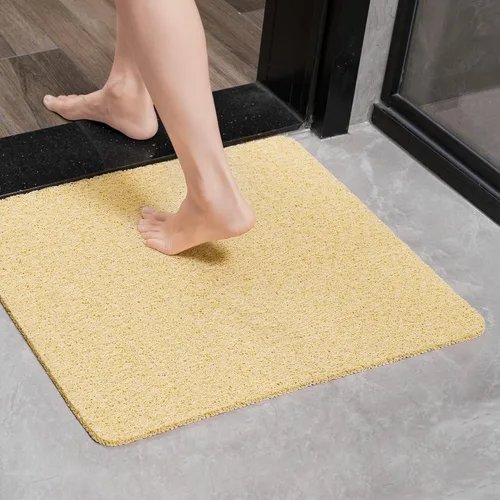 Miniatura 7 de HITSLAM Tapete de ducha antideslizante, tapete de bañera antideslizante de 24 x 24 pulgadas con drenaje, tapete de baño de ducha de PVC suave