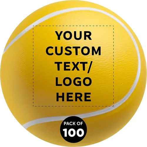 Miniatura 27 de DISCOUNT PROMOS Juego de 10 pelotas de tenis personalizadas con forma de pelota de tenis, paquete personalizado a granel, perfecto para regalos