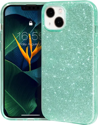 MATEPROX Bling Sparkle - Funda protectora compatible con iPhone 13 de 6.1 pulgadas de 2021 (verde)