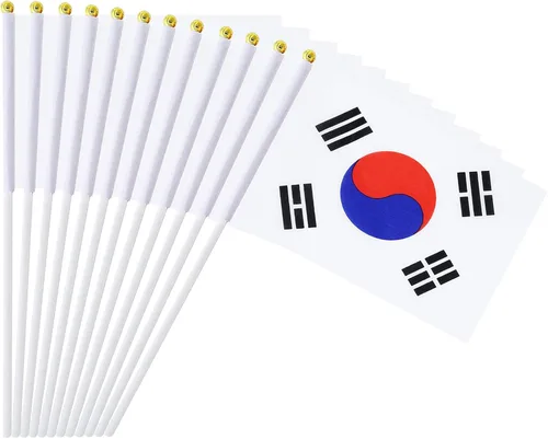 Miniatura 17 de Bandera de México, bandera mexicana, pequeñas mini banderas de mano de México en palo, ideal para fiestas, desfiles, eventos deportivos