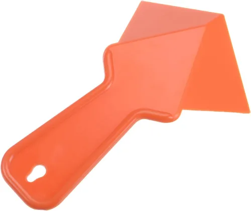 Miniatura 3 de uxcell Paleta de esquina interior de 4 pulgadas, herramienta de esquina para paneles de yeso de plástico, naranja