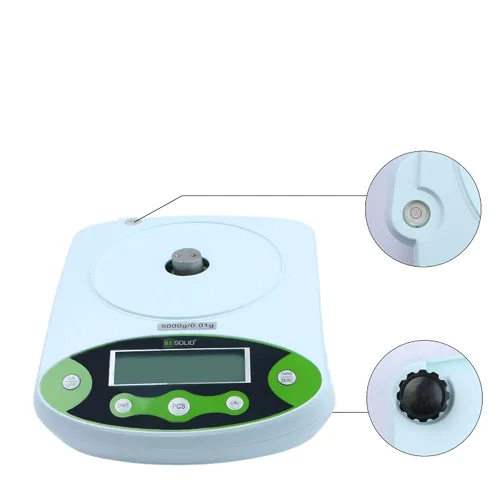 Miniatura 5 de U.S. Solid Balanza analítica digital 4.4 lbs x 0.00 oz, báscula de laboratorio de alta precisión, peso de calibración de 17.64 oz, 10
