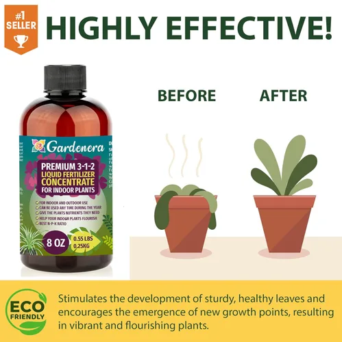 Miniatura 2 de Gardenera - Fertilizante líquido prémium para plantas carnívoras - Concentrado 3-1-2 para plantas y flores de interior Alimento orgánico