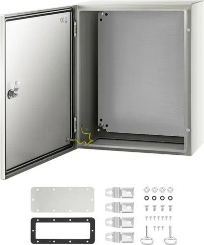 Miniatura 19 de VEVOR NEMA - Caja de acero de 16 x 16 x 6'', caja eléctrica de acero NEMA 4X, IP66 impermeable y a prueba de polvo, caja de conexiones eléctricas
