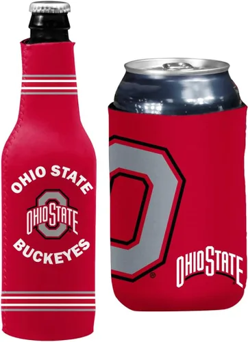Miniatura 22 de College Team Color Logo Can & Bottle Holder Insulator Beverage Cooler Set