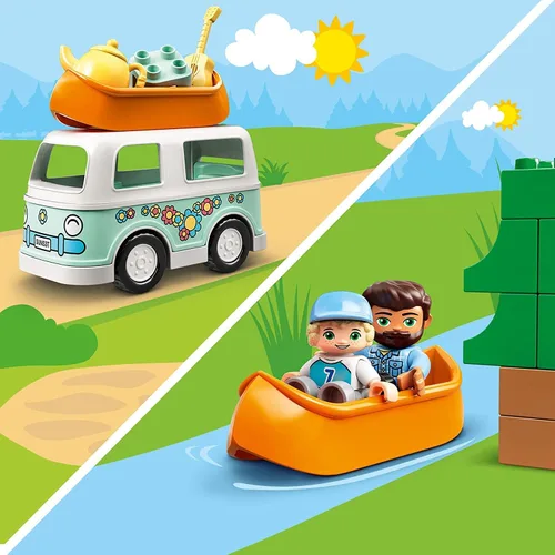 Miniatura 5 de LEGO DUPLO Town Family Camping Van Adventure 10946 Juguete de construcción, juego y aprendizaje de camping para niños pequeños y niños; nuevo 2021