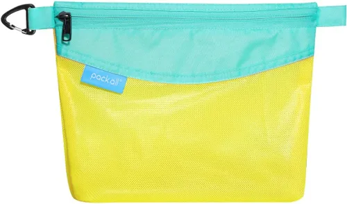 Miniatura 14 de Pack all bolsa con cremallera de material resistente al agua, bolsa de malla con cremallera para almacenamiento, viajes, oficina (pequeña, rosa)