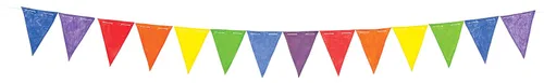 Miniatura 4 de Baker Ross EV858 Diseña tus propios banderines de tela, paquete de 15, para que los niños pinten, personalicen, decoren y exhiban para actividades