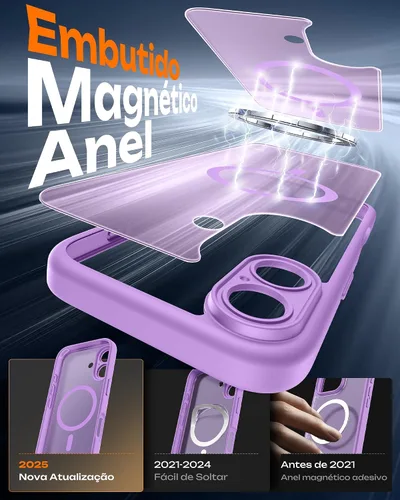 Miniatura 791 de TOCOL Funda para iPhone 11, compatible con Magsafe, protección completa de cámara, imanes integrados, protección contra caídas, funda translúcida