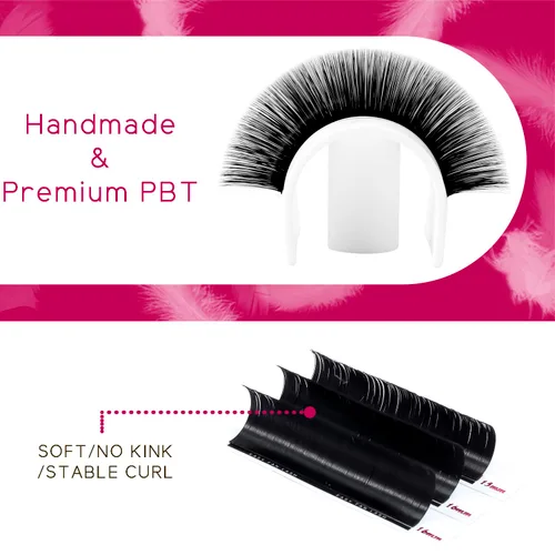 Miniatura 4 de KOLYBEL - Extensiones de pestañas Easy Fan de 0.05 mm de grosor, pestañas postizas rizadas D, bandeja de pestañas mixtas de 8-15 mm, extensión