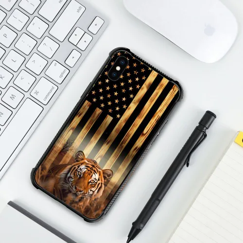 Miniatura 142 de DAIZAG Compatible con iPhone 13 Pro Max, Funda de TPU Protectora Anti-Arañazos Todo En Uno, Fundas para Hombre Mujer - Motivo de Madera Americana