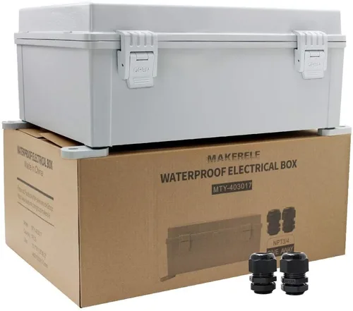 Miniatura 9 de MAKERELE - Caja de conexiones exterior pequeña impermeable para exterior con cerradura y soporte de pared 5.9" x 3.9" x 2.8" (150x100x70mm) con tapa