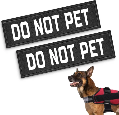 NOYAL Parches de chaleco para perro, perro de servicio/en entrenamiento/apoyo emocional/perro de terapia/parches de poliuretano para no mascotas; 2