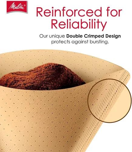 Miniatura 6 de Melitta Filtros de café en cono #4, bambú, 80 unidades (paquete de 6), 480 filtros en total, se adapta a todas las cafeteras de cono de 8 a 12 tazas