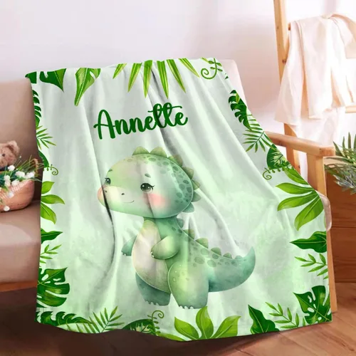 Miniatura 50 de Manta de bebé personalizada para niñas y niños pequeños, recién nacidos, regalos personalizados de vaca floral con nombre y texto, 40 x 30 pulgadas