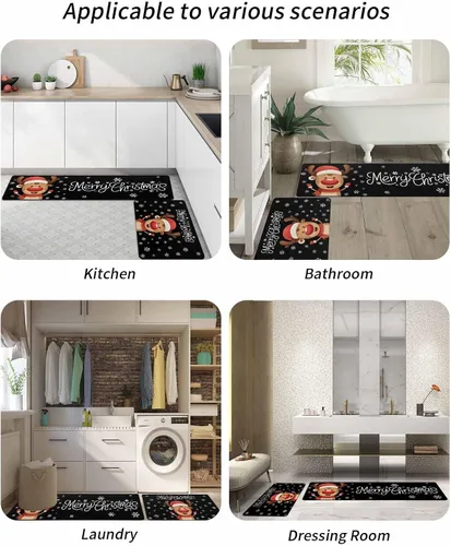 Miniatura 6 de Tapete de baño antideslizante para bañera, tapete de baño de secado rápido y absorbente, tapete de ducha de tierra de diatomeas lavable para cocina