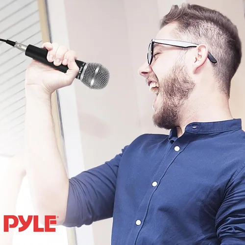 Miniatura 5 de Pyle Micrófono dinámico profesional, paquete de 4 micrófonos de mano unidireccionales con filtro pop integrado, salida de señal alta, cable de audio