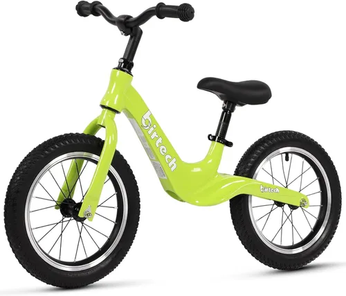 Bicicleta de equilibrio para niños y niñas de 3, 4, 5, 6 años, neumáticos de aire con marco de aleación de magnesio, ligera, sin pedales, bicicleta
