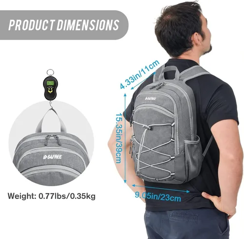 Miniatura 7 de G4Free Mochila pequeña de senderismo de 12 L/20 L, mini mochila con RFID, compacta, multiusos, para hombres y mujeres, camping, caminata, viaje