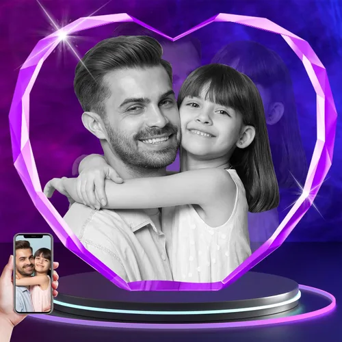 Foto de cristal 3D, regalos personalizados de Navidad para mujeres, mamá, ella, esposa, pareja, novia, imagen personalizada grabada con láser,