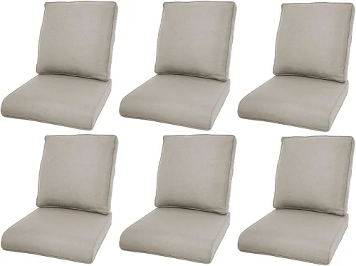 Miniatura 97 de Rilyson Cojines de patio para muebles de exterior, 22 x 24 pulgadas, respaldo alto y asiento profundo, cojín de exterior para sillas de patio, sofá