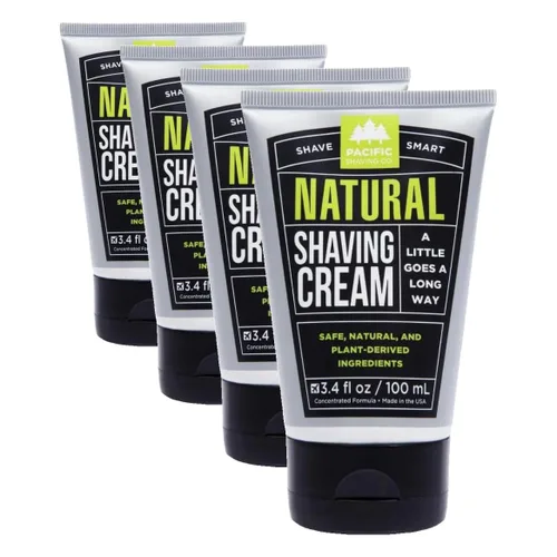 Miniatura 17 de Pacific Shaving Company Crema de afeitar natural – Manteca de karité + crema de afeitar de vitamina E para pieles sensibles – Fórmula limpia