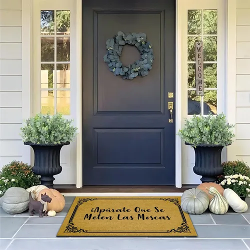 Miniatura 2 de Felpudo grande de verano para puerta delantera, entrada al aire libre, divertido, Apura Que Se Meten Las Moscas Felices Felicitudes de Feliz Navidad