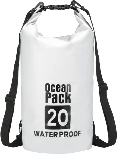 Miniatura 34 de Bolsa seca impermeable, 5 L, ajuste para mujeres y hombres, bolsas a prueba de agua, mochila flotante ligera de almacenamiento en seco con silbato