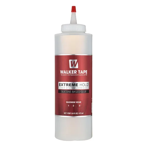 Miniatura 11 de Walker Tape Extreme Hold - Adhesivo con cepillo de 1/2 fl oz, pegamento de peluca de encaje impermeable de uso máximo para pelucas de encaje
