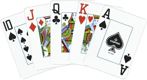 Miniatura 5 de Copag Legacy Design - Cartas de juego de 100% plástico, tamaño póker, índice Jumbo, juego doble negro/dorado