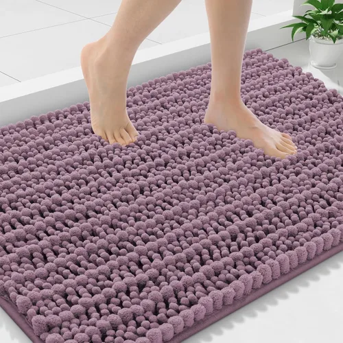 Miniatura 108 de Smiry Alfombras de Baño 24x16 pulgadas, Alfombras de Baño de Chenilla Extra Suaves y Absorbentes, Respaldo de Goma Antideslizante, Lavable a Máquina