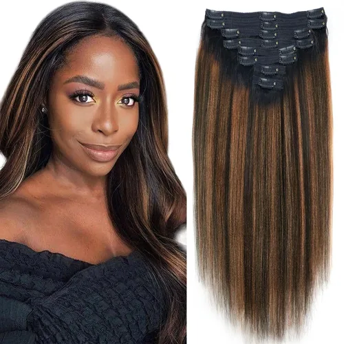 Miniatura 8 de Extensiones de cabello con clip de 12 pulgadas, rizado birmano, negro natural, extensiones de cabello con clip rizado birmano, cabello humano real