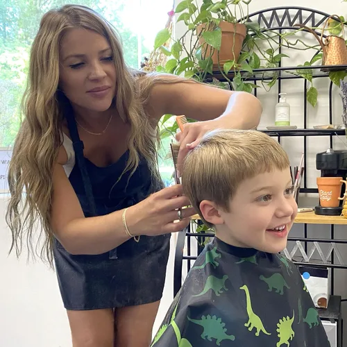 Miniatura 4 de Capa de peluquería para niños para cortar el pelo en casa, salón o peluquería, capa de corte de pelo para niños y niños pequeños, cuello ajustable