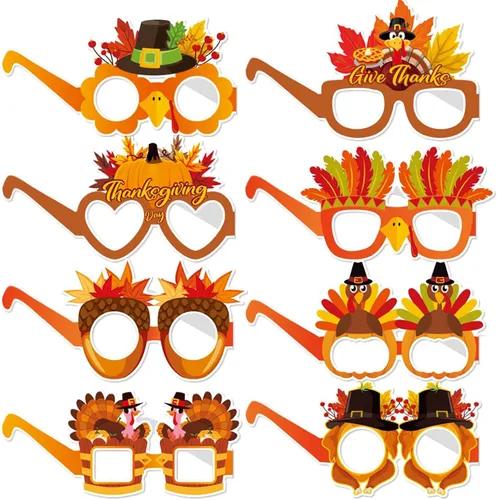 Miniatura 10 de OURUOLA Decoraciones hawaianas de verano para fiestas en la piscina, gafas de sol divertidas - 16pcs gafas tropicales Aloha flamingo, decoración