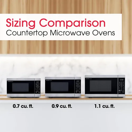 Miniatura 6 de SHARP Horno de microondas de encimera compatible con Alexa certificado por Orville Redenbacher's con plato giratorio Carousel extraíble de 12.4