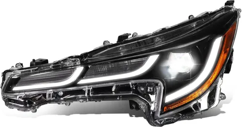 Miniatura 13 de DNA MOTORING Lámpara para faros delanteros estilo OE compatible con Toyota Corolla 09-10, TO2502182, cromo/ámbar, lado del conductor, OEM-HL-0089-L