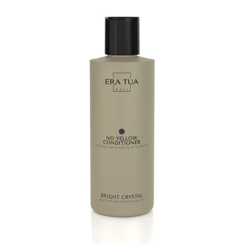 Acondicionador sin tonificación amarilla para cabello rubio, plateado, cristal brillante y morado, fórmula hidratante de latón, fabricado en