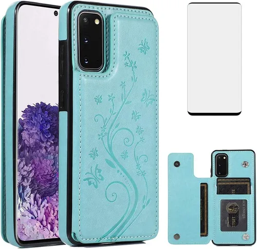 Miniatura 13 de Funda de teléfono para Samsung Galaxy S20 Glaxay S 20 5G de 6.2 pulgadas con protector de pantalla de vidrio templado y tarjetero con soporte