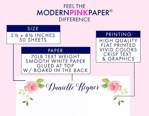 Miniatura 5 de Juego de bloc de notas personalizado para hombres, blocs de notas profesionales personalizados para hombres o mujeres, papel de escritura