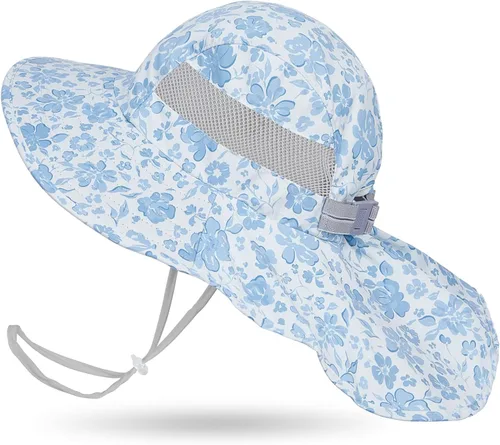 Miniatura 13 de Sombrero de sol para niños, protección UV, unicornio, verano, playa, jugar con ala ancha, solapa para el cuello para niñas y niños