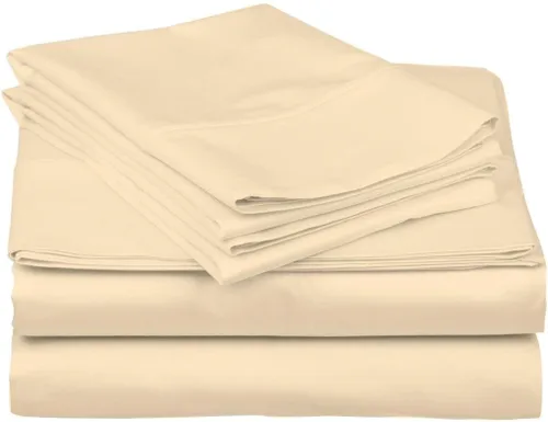 Miniatura 84 de Epic Cotton Juego de sábanas de 6 piezas, 100% algodón egipcio, de lujo, súper suave, bolsillos profundos de 12 pulgadas, tamaño King, 1000 hilos