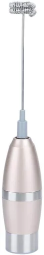 Miniatura 2 de Fdit Espumador eléctrico de leche, oro rosa, acero inoxidable, máquina de espuma con 2 cabezales mezcladores y cepillo de limpieza, para cafés