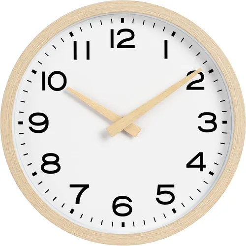AKCISOT Reloj de Pared, Reloj de Pared de Cocina Boho de 10 Pulgadas Operado por Batería Sin Tictac, Reloj Moderno Silencioso Decorativo para Grano