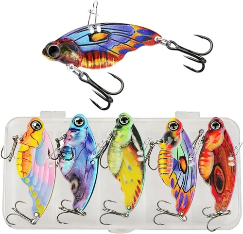 Miniatura 8 de Señuelos de hoja de metal VIB, señuelos de pesca duros con cuchilla, señuelos de pala giratoria, cucharas de fundición largas para lubina